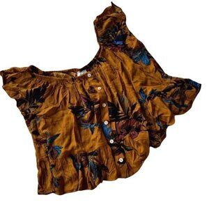 Sadie & Sage Boho Floral Flowy 100% Rayon Top L